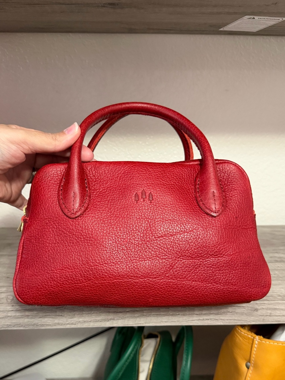 Portland Leather goods chili red large grace Crossbody bag
